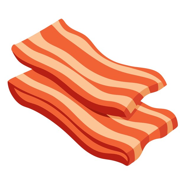 Vector a closeup image showcasing multiple crispy bacon strips stacked aesthetically the bacon exhibits