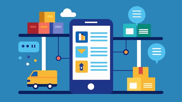 Closeup of a mobile device displaying a supply chain management app demonstrating the agility and