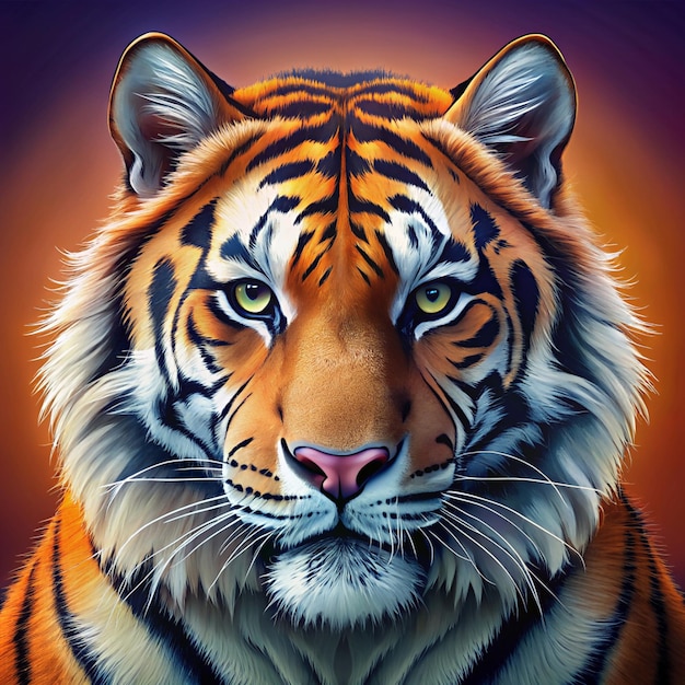 CloseUp Portrait of a Majestic Tiger