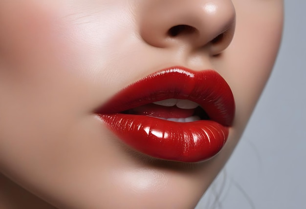 Vector closeup shot of beautiful woman lips