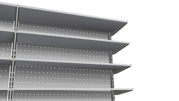 Vector closeup store display shelve for product promotion