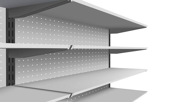 Vector closeup store display shelve for product promotion