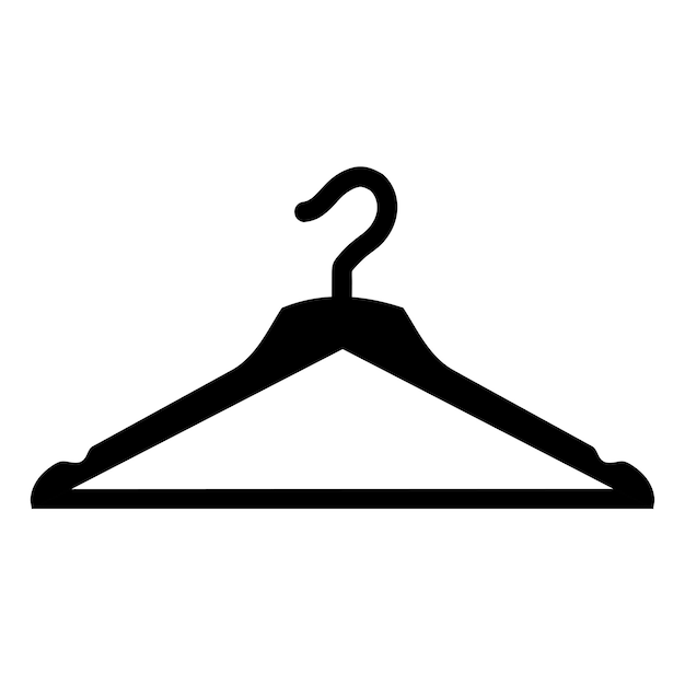 Clothes hanger Hanger icon vector isolated on white background