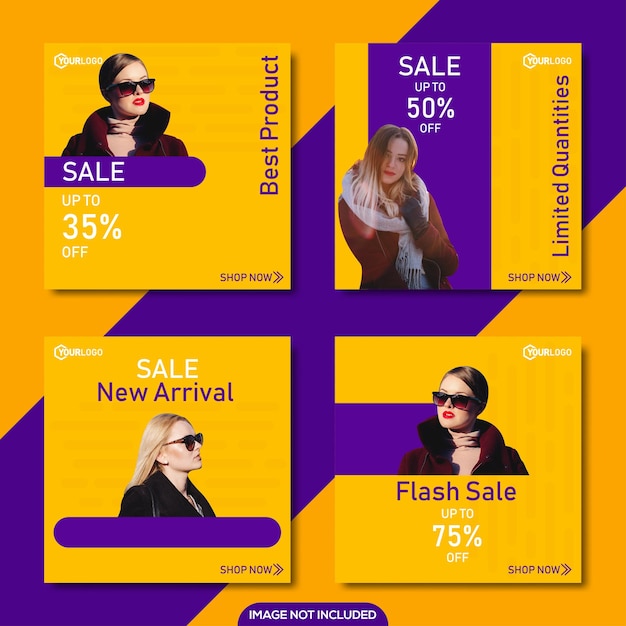 Clothes shop social media post template