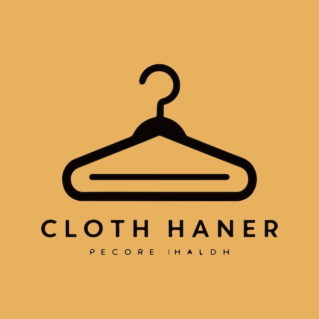 Clothing brand logo cloth hanger vector logo