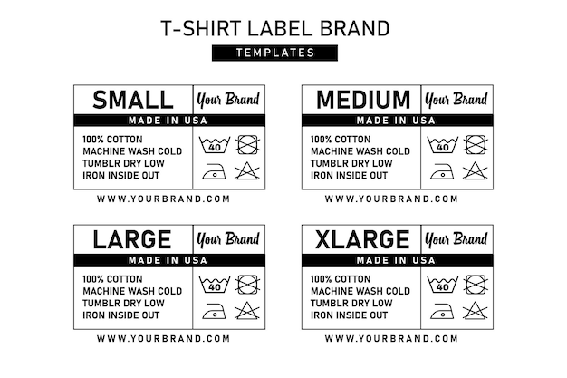 Vector clothing label tag template