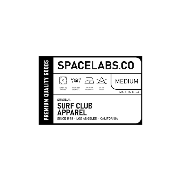 Clothing label tag templates design