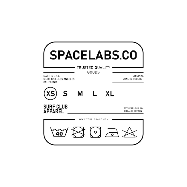 Clothing label tag templates design