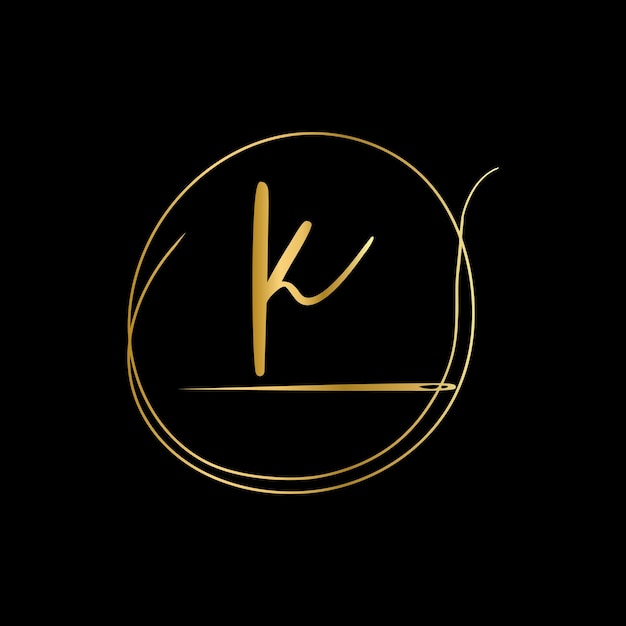 Clothing Letter K Monogram design elements graceful template Industry fashion logo