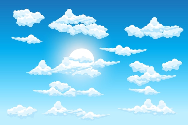 Cloud Background Design Sky Landscape Illustration Decoration Vector Banners And Posters