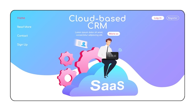 Cloud based CRM landing page