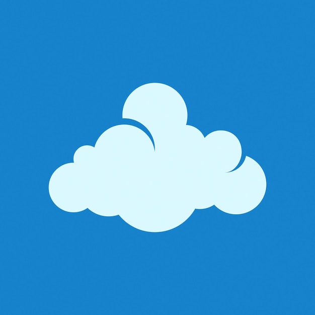 Cloud Blue Sky Element Clipart Vector Illustration