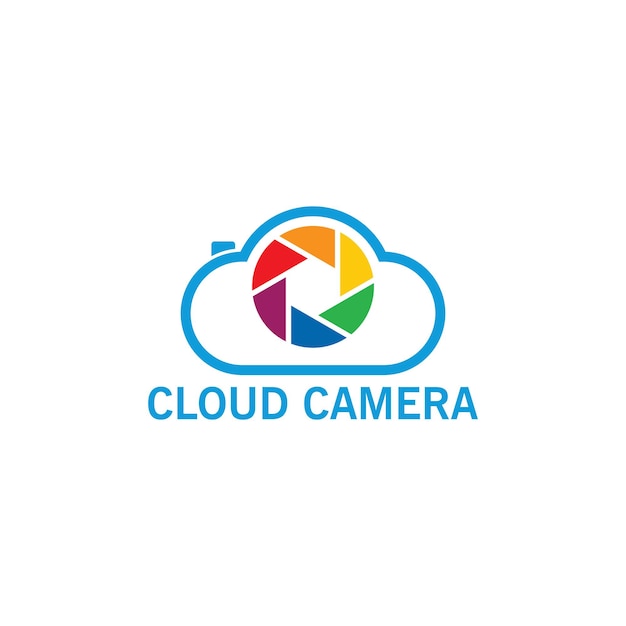 Cloud Camera Logo Template Design