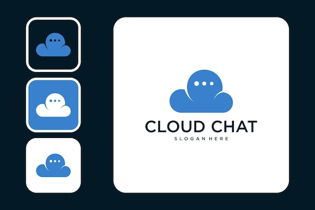 cloud chat logo design