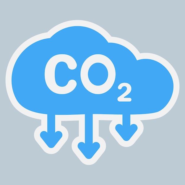 Cloud of CO2 gas. CO2 icon. Carbon dioxide formula symbol, smog pollution concept, environment concept. Vector