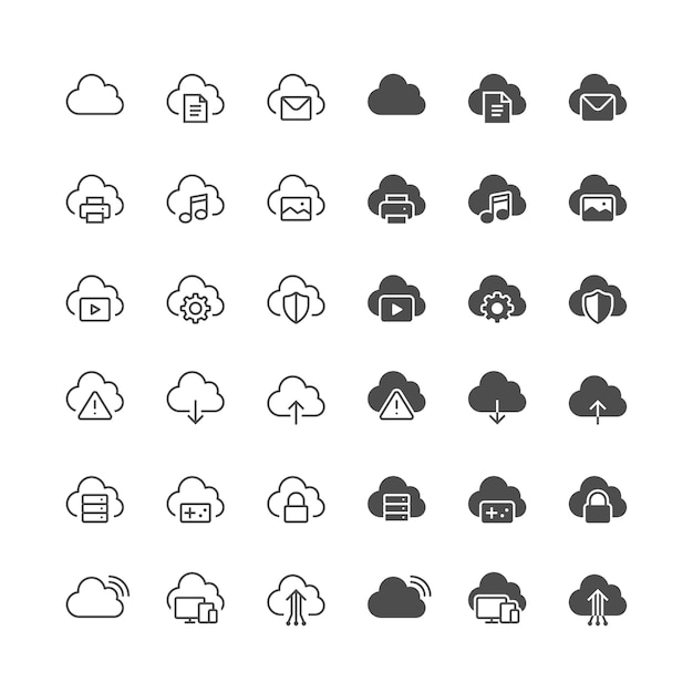 Cloud computing icons