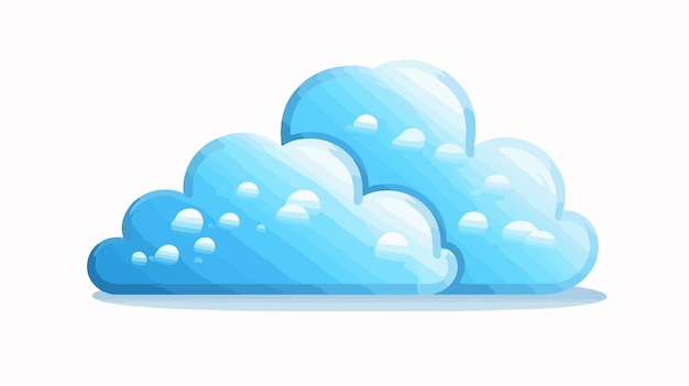 Cloud Computing Isolated Icon Cartoon Vector Illustration