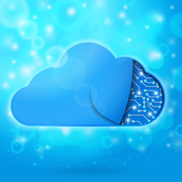 Cloud computing technology concept illustration