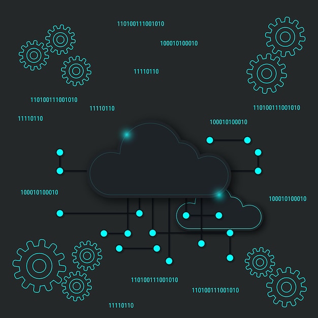 Cloud computing vector concept