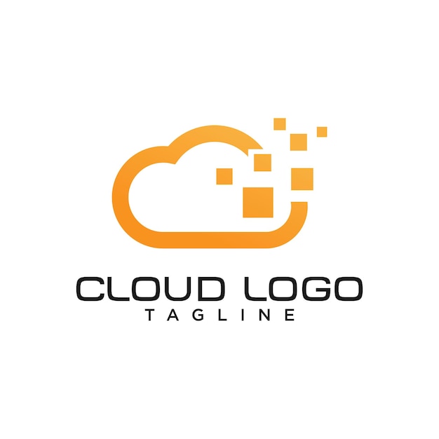 Cloud Data Logo Vector Template