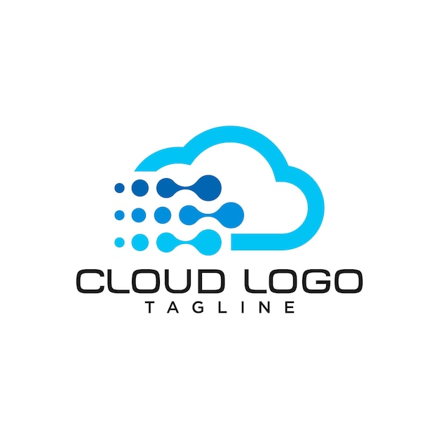 Cloud Data Logo Vector Template