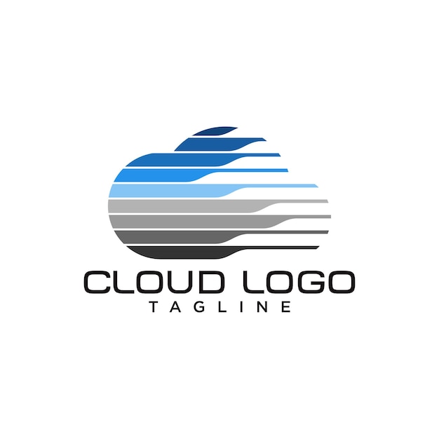 Cloud Data Logo Vector Template