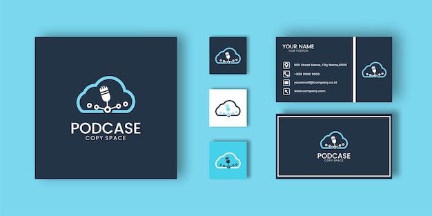 Cloud design creative logo in blue