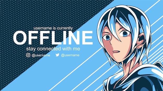 cloud girl offline banner for twitch