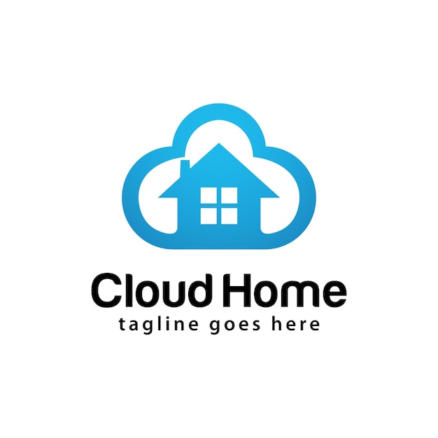 Cloud Home logo design template