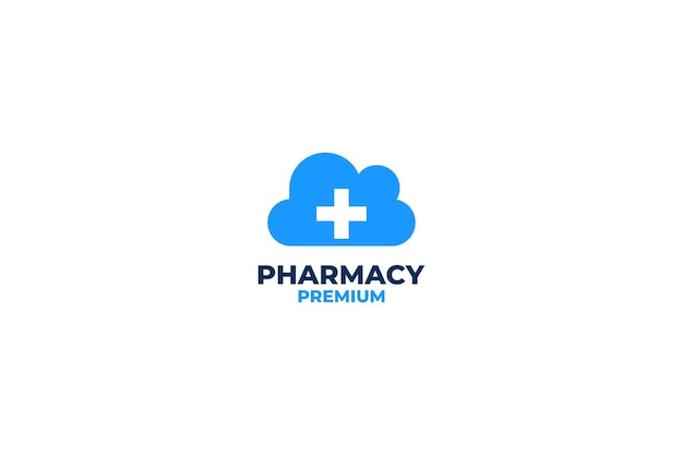 Cloud Hospital Logo Design Pharmacy Logo Design Health Care Logo Design and Medical Logo Design