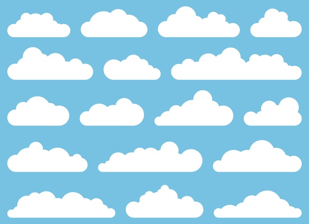 Cloud icon in flat style vector illustration