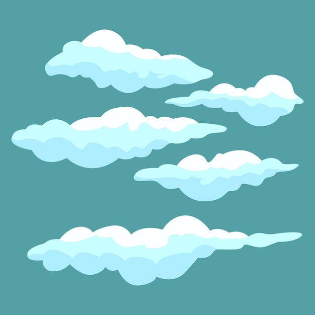 Cloud Icon Set Design Vector Symbol Template Illustration