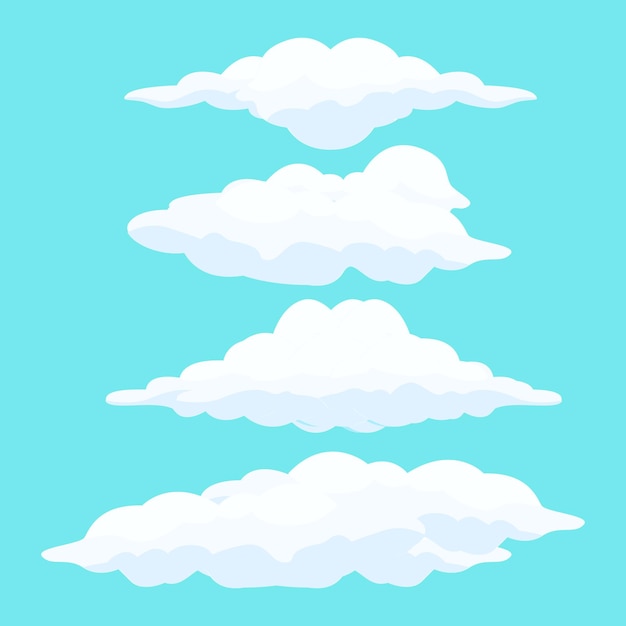 Cloud Icon Set Design Vector Symbol Template Illustration