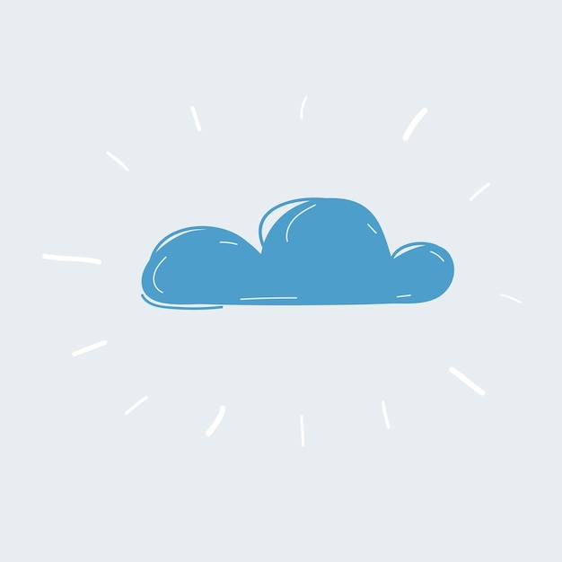 Cloud icon on white