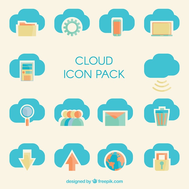 Cloud icons pack