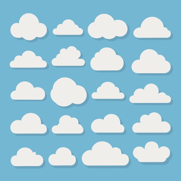 Cloud illustration vector set