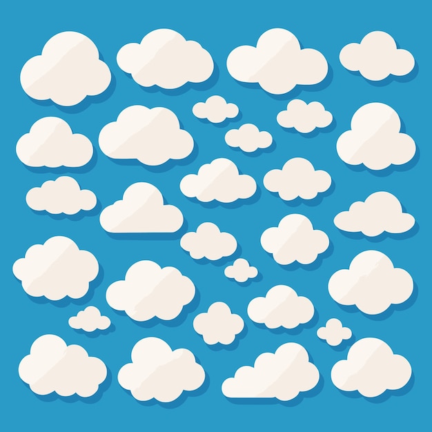 Cloud illustration vector set