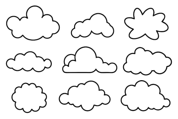 Cloud Line Art Intricate Cloud Pattern Artwork Design