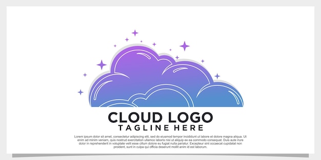 Cloud logo design simple concept Premium Vector