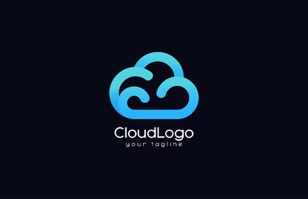 cloud logo design vector template