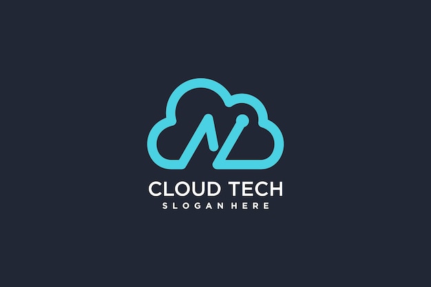 Cloud logo design with modern creative concept idea