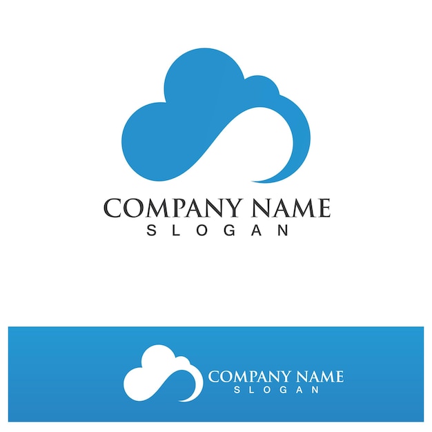 Cloud Logo And Symbol Icon template vector icon illustration design