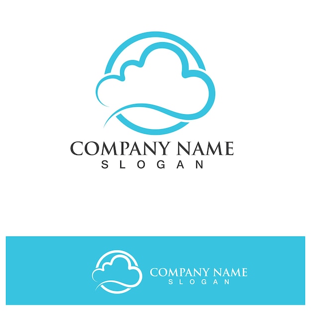 Cloud Logo And Symbol Icon template vector icon illustration design