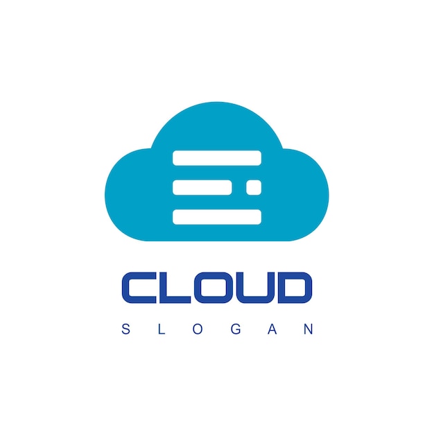 Cloud Logo Template Server Icon