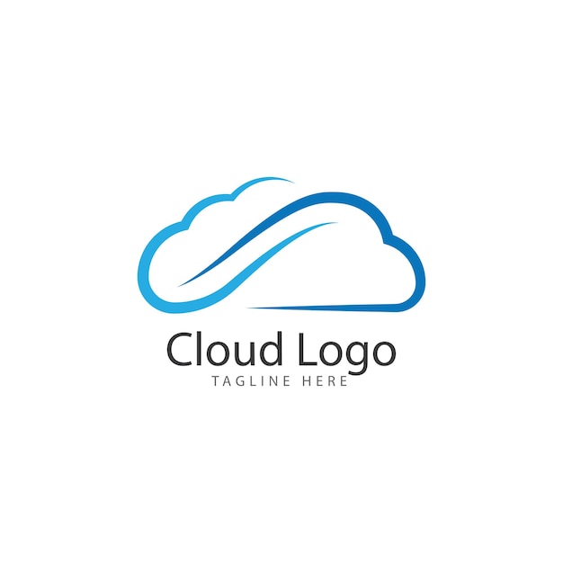 Cloud logo vector icon template