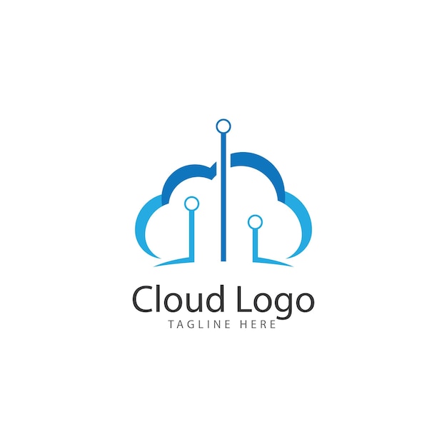 Cloud logo vector icon template