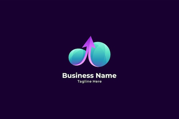 Cloud logo with up arrow icon add data to cloud for ui ux website or mobile app upload download storage network element Flat design concept with purple and blue color gradient