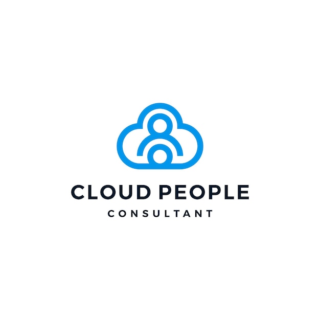 Cloud People Tutor Mentoring Logo Design Inspiration