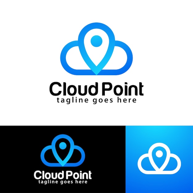 Cloud Point logo design template