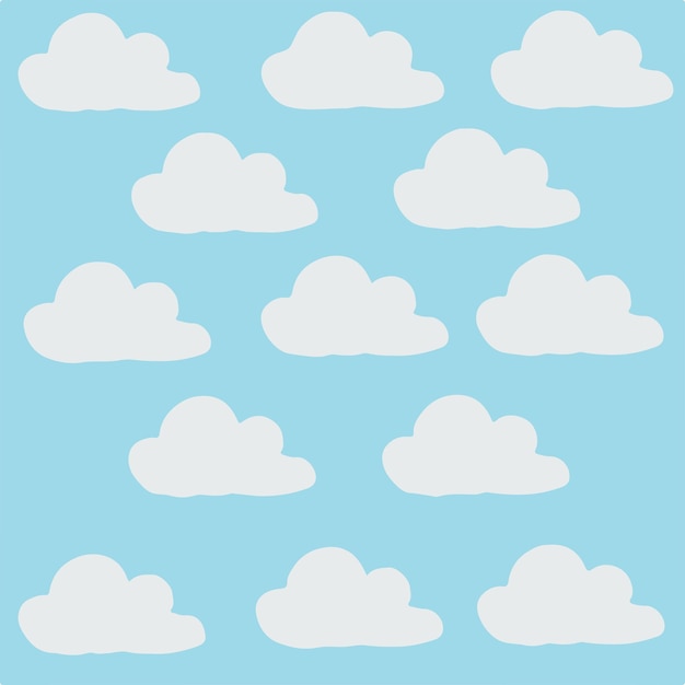 Cloud Seamless Background Vector Illustration